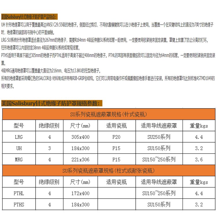 SALISBURY UH 磁瓶遮蔽罩